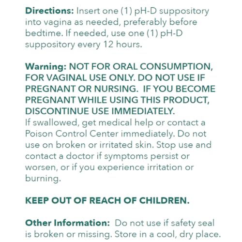 pH-D Feminine Health - 600 mg Boric Acid Suppositories - Woman Owned - for Vaginal Odor Use - 12 Count pH-D Feminine Health SupportBuy Supplements Australia