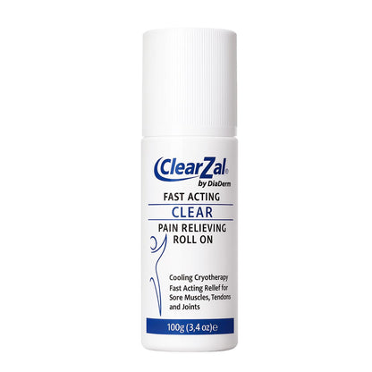 ClearZal Fast Acting Clear Pain Relieving Roll On Cooling Relief of Joint Pain, Muscle Pain, Muscle Soreness, and Swelling from Bruises or Injury - Non-Greasy - Homeopathy, 3.4oz Made in USA ClearzalBuy Supplements Australia