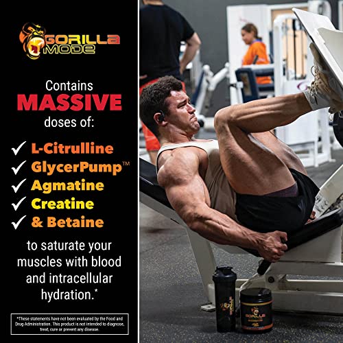 Gorilla Mode Pre Workout - Massive Pumps · Laser Focus · Energy · Power - L-Citrulline Gorilla MindBuy Supplements Australia
