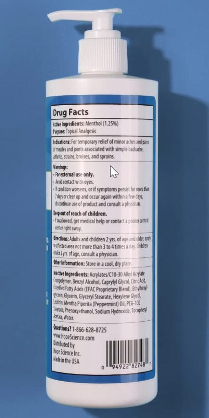 ACTIVE AGAIN Hope Science Cream, 16oz | for Joint Health, Pain Relief, and Mobility, Muscle, Back, Knee, Shoulder | Fast Acting | Made in USA ACTIVE AGAINBuy Supplements Australia