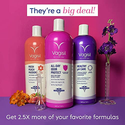 Vagisil Scentsitive Scents Fresh Peach Passion Daily Intimate Wash for Women, Gynecologist Tested VagisilBuy Supplements Australia
