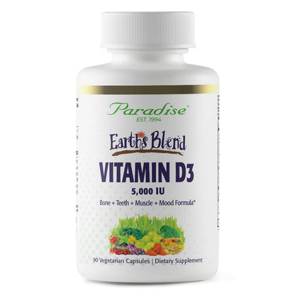 Paradise Herbs Earth's Blend Vitamin D3, Superfoods Base of Probiotics and Organic Alkalizing Greens, Veggies & Berries, 90 Vegetarian Capsules Paradise HerbsBuy Supplements Australia