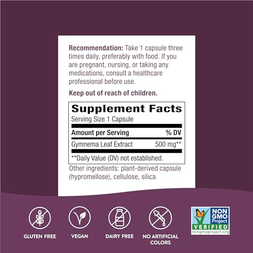 Nature's Way Gymnema Capsules, 500 mg per serving, 60 Count Nature's WayBuy Supplements Australia