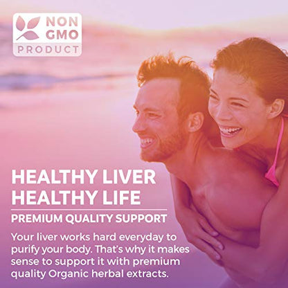 Organic Liver Cleanse Detox & Repair (Vegan, Non-GMO) Milk Thistle Extract (80% Silymarin) PURE COBuy Supplements Australia