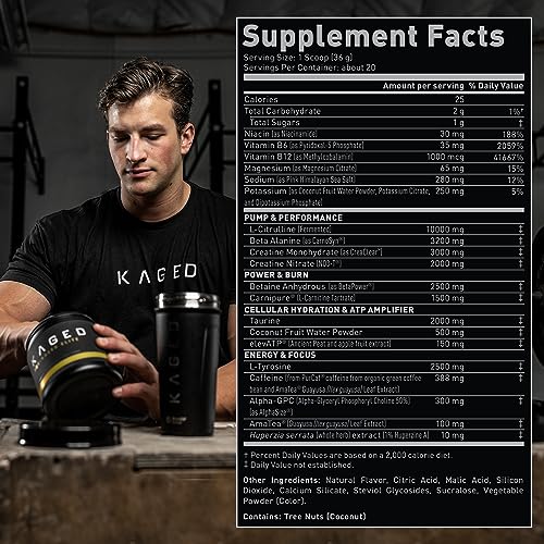 Kaged High Stimulant Pre Workout Powder | Fruit Punch | Pre-Kaged Elite | L-Citrulline KagedBuy Supplements Australia