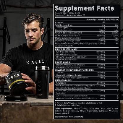 Kaged High Stimulant Pre Workout Powder | Fruit Punch | Pre-Kaged Elite | L-Citrulline KagedBuy Supplements Australia