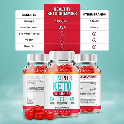 (5 Pack) Slim Plus Keto ACV Gummies - Official - Keto Slim Plus ACV Advanced Weight Loss RillvoBuy Supplements Australia