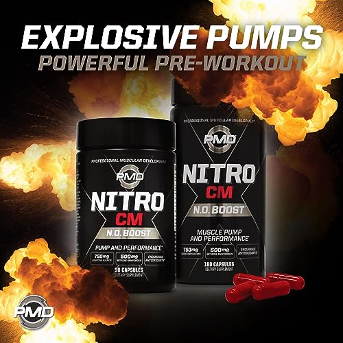 PMD Sports Nitro cm - Nitric Oxide with Agmatine Pre Workout Supplement - Muscle PMDBuy Supplements Australia