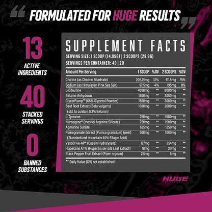 Huge Supplements Pump Serum, Stim Free Pre Workout and Nitric Oxide Booster Huge SupplementsBuy Supplements Australia