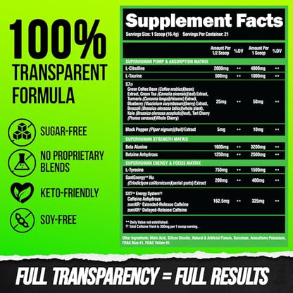 ALPHA LION Superhuman Pre Workout Powder, Beta Alanine, L-Taurine & Tri-Source Caffeine ALPHA LIONBuy Supplements Australia