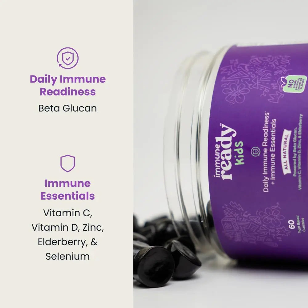 Immune Ready™ Kids Multivitamin Gummies – Mixed Berry Flavor – Sugar-Free Daily Kids Immune Support with Beta Glucan, Elderberry Immune ReadyBuy Supplements Australia