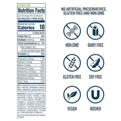 DripDrop Hydration - Zero Sugar Electrolyte Powder Packets Keto - Lemon Lime - 32 Count DripDropBuy Supplements Australia