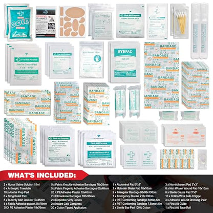 General Medi 160 Piece First Aid Kit Bag Refill Kit - Includes Eyewash, Instant Cold Pack General MediBuy Supplements Australia