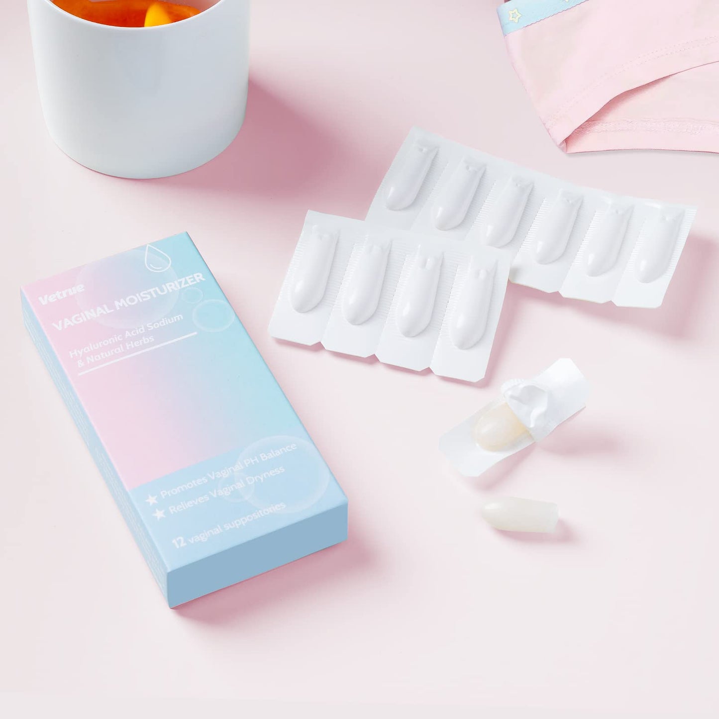 vetrue Intimate Moisturizer, Vaginal Suppository for Dryness & Discomfort, Feminine Long Lasting vetrueBuy Supplements Australia