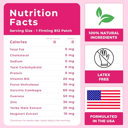 Firming B12 Patches (Pack of 36) - 100% Natural Vitamin Patches for Women, Energy & Body Support Spirit PatchesBuy Supplements Australia
