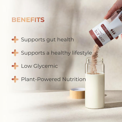 Complete by JuicePlus+ Dutch Chocolate Shakes - Plant-Based Nutrition - Whole Food Based Shake Powder with Protein, Fiber & Prebiotics - 30 Servings (2 Pouches, 15 Servings Each) Juice Plus+Buy Supplements Australia