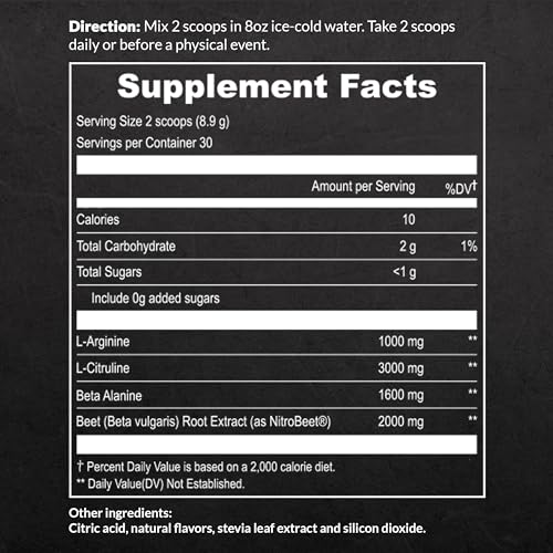 UpNourish Beet Root Powder Nitric Oxide Booster - L arginine L Citrulline Supplements UpNourishBuy Supplements Australia