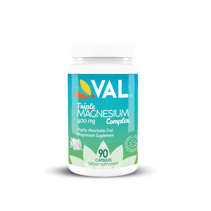 VAL Triple Magnesium Complex 400mg (Glycinate, Taurate & Citrate) for Muscle Relaxation, Sleep & Calm Energy, Vegan, Non-GMO, 90 Capsules VALBuy Supplements Australia
