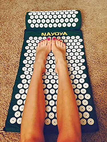 NAYOYA Neck and Back Pain Relief - Acupressure Mat and Neck Pillow Set - Relieves Stress and Sciatic Pain NAYOYABuy Supplements Australia