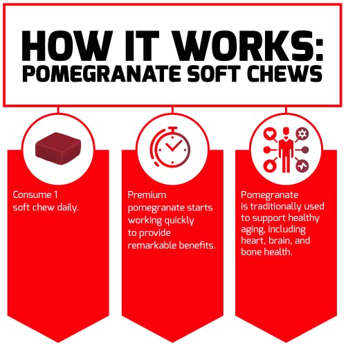 Force Factor Pomegranate Soft Chews for Healthy Aging, Heart Health, Bone Health Force FactorBuy Supplements Australia