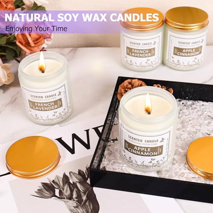 4 Pack Candles for Home Scented, Lavender & Cinnamon Candles Gifts for Women, 28 oz 200H Long zsalttBuy Supplements Australia