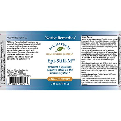 NativeRemedies Epi-Still-M - Natural Homeopathic Formula Provides a Quieting, Sedative Effect Native RemediesBuy Supplements Australia