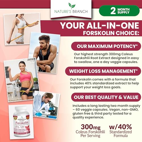 Premium 100% Ultra Pure Forskolin for Weight Loss Max Strength w/ 40% Standardized Nature's BranchBuy Supplements Australia