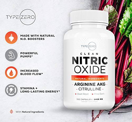 Type Zero Nitric Oxide 6X Booster, 150 Veggie Capsules - Natural Supplement - Beetroot Type ZeroBuy Supplements Australia