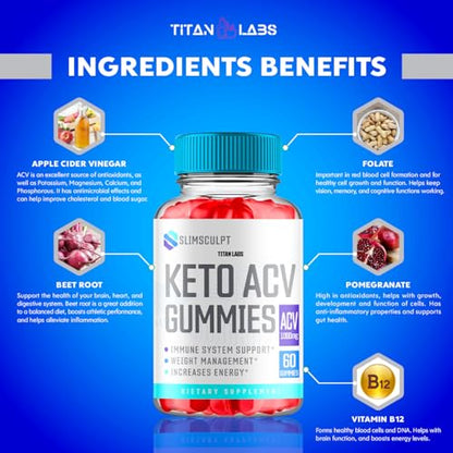 Slimsculpt Keto ACV Gummies, Slim Sculpt Keto ACV Gummies Advanced Weight Loss 1000MG Titan LabsBuy Supplements Australia