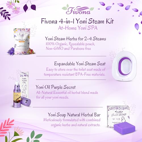 FIVONA Yoni Care Kit 4 in 1 - pH Balanced Natural Yoni Oil, Herbal Bar Soap for Feminine V Wash, Detox FIVONABuy Supplements Australia