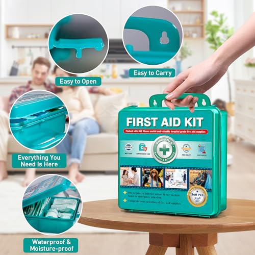 General Medi 360 Pieces Hardcase First Aid Kit - Comprehensive Large First Aid Box General MediBuy Supplements Australia