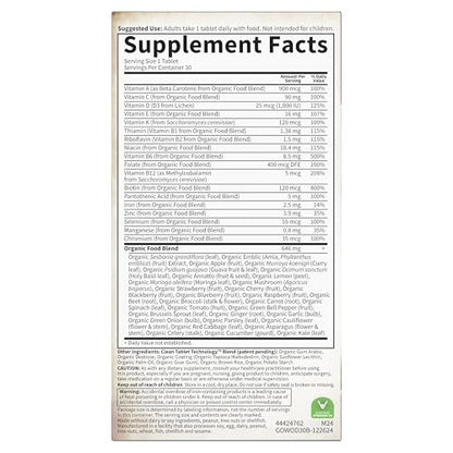 Garden of Life Organics Multivitamin for Women - Women's Once Daily Multi - Whole Food Multi with Iron, Biotin, Vegan Organic Womens Multivitamin for Health