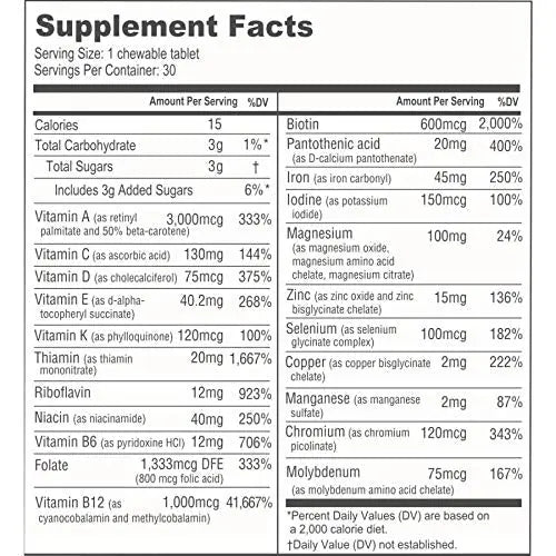 BariatricPal Multivitamin ONE 1 per Day! Bariatric Multivitamin Chewable with 45 mg of Iron | Orange Citrus | Vitamin for Bariatric Surgery Patients BariatricPal