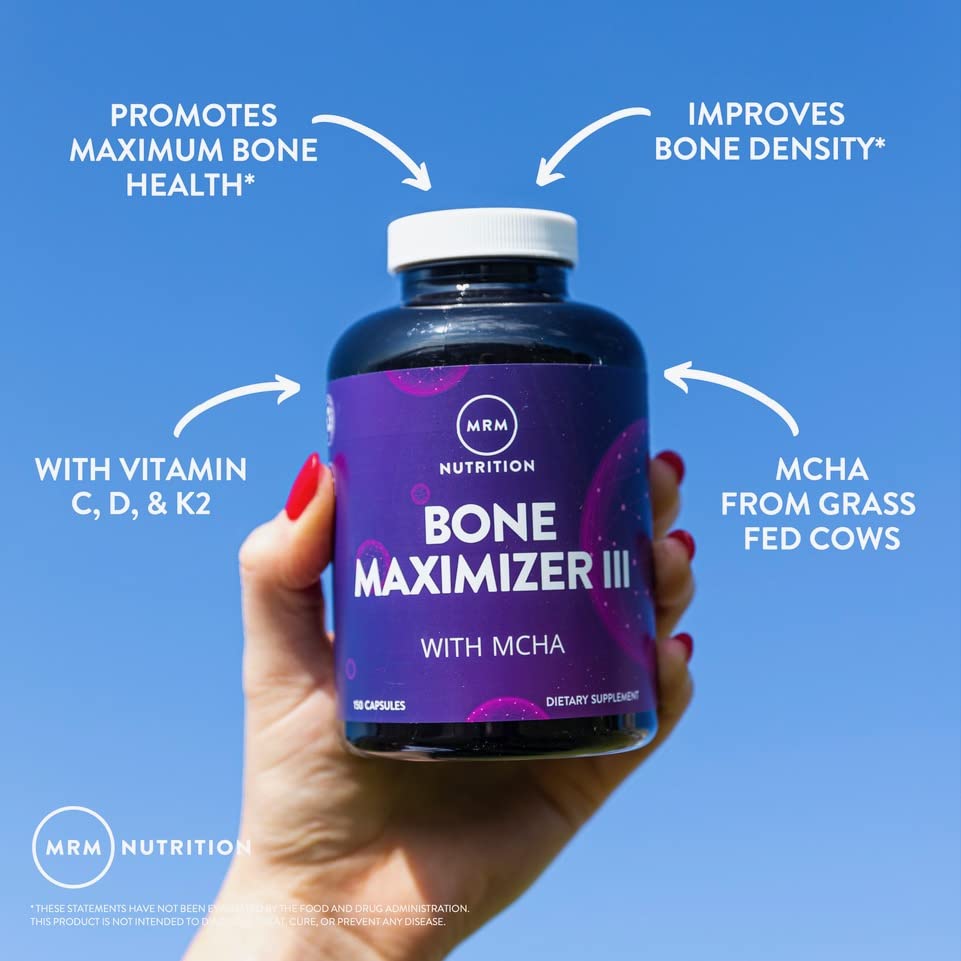 MRM Nutrition Bone Maximizer® III | with MCHA + Vitamin D3 + Vitamin K2 | Bone Health | High Potency | Key Vitamins and Minerals for Bones | 50 Servings MRMBuy Supplements Australia