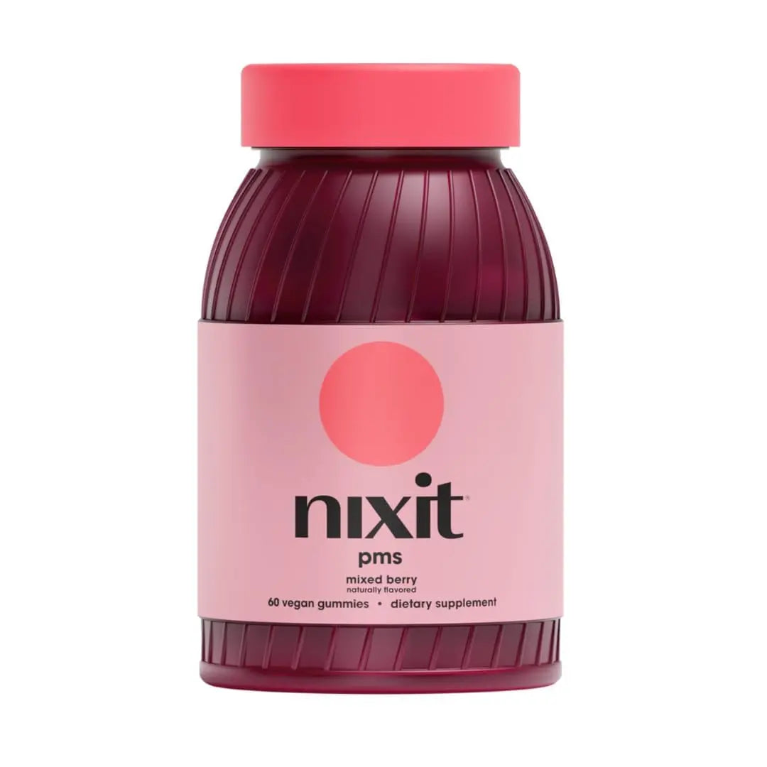 nixit PMS Support Gummies | Chasteberry & Ashwagandha | Vegan | Mixed Berry Naturally Flavoured Supplement | May Help with Relief from Bloating, Cramps, Breast Pain & Mood Swings (60 Gummies) nixitBuy Supplements Australia