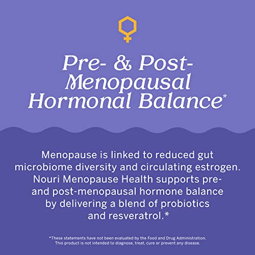 Nouri Menopause Health Probiotic, Menopause Relief for Women - Resveratrol Capsules NouriBuy Supplements Australia