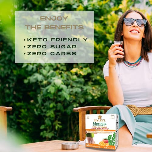 Hyleys Tea Moringa Oleifera with Mango Flavor - 50 Tea Bags (6 Pack - 300 Tea Bags total) (Miracle Tree Tea) HYLEYSBuy Supplements Australia