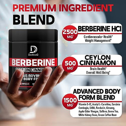 DEDICAD 13in1 Berberine Supplement - 4500mg for Weight Management, Heart & Immune DEDICADBuy Supplements Australia
