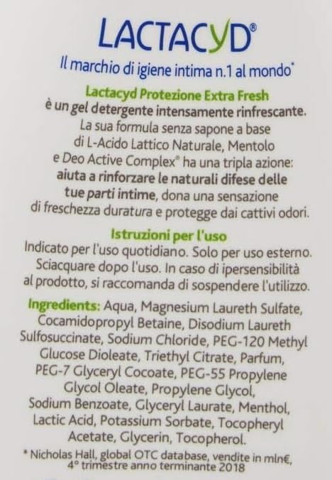 intimate wash fresh 200 ml by Lactacyd LactacydBuy Supplements Australia