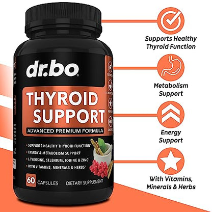 Thyroid Support for Women & Men Supplement - Natural Metabolism, Mood & Energy Enhancer DR. BOBuy Supplements Australia