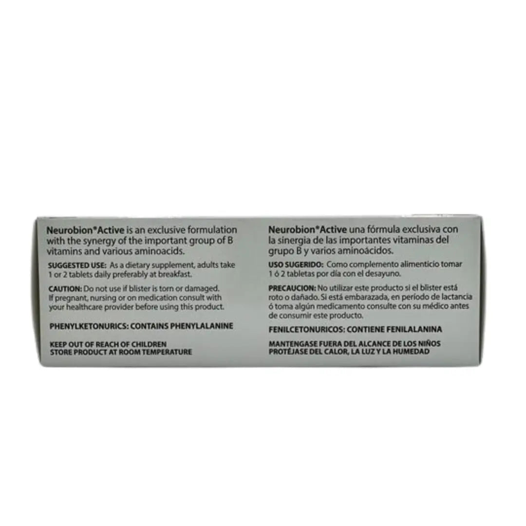 Neurobion Active 30 Tablets Multivitamin L-Glutamic Acid Dietary Supplements, 1 Count (Pack of 1) NeurobionBuy Supplements Australia