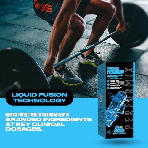 PERFORMIX Supercharged Preworkout - Sustained Energy, Endurance, and Mental Focus - Premium Muscle Supporting Oceanix and Alpha GPC for Hardcore Traning and Body Building (60 Capsules)