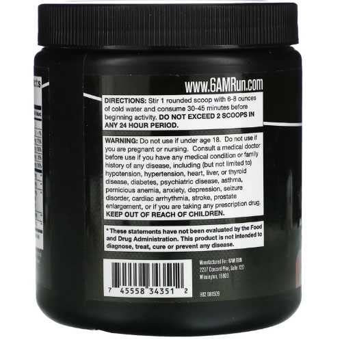 6AM Run Sprint - Pre Workout Powder for Instant Energy Boost for Cardio and Focus 6AM RunBuy Supplements Australia