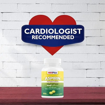 MedPlus Low Dose Aspirin 81 mg - 500 Tablets | Enteric Coated | Pain Reliever for Minor Aches and Pains, Fever Reducer - Made in USA MedPlusBuy Supplements Australia