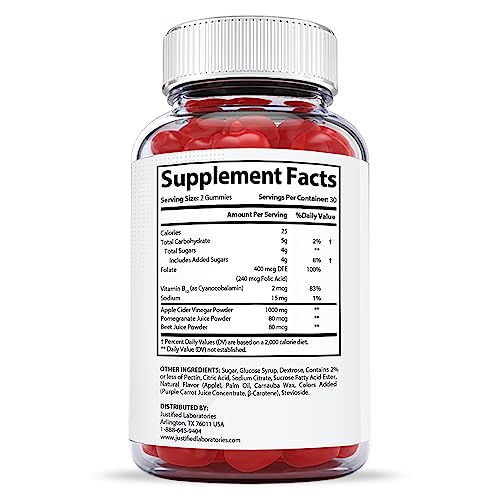 Justified Laboratories X Slim Keto ACV Gummies 1000MG Xslim Vegan Non GMO with Pomegranate Justified LaboratoriesBuy Supplements Australia