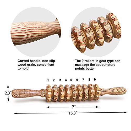 Deston Wooden Massager Handheld Roller Trigger Point Massager Stick for Fascia, Cellulite DestonBuy Supplements Australia