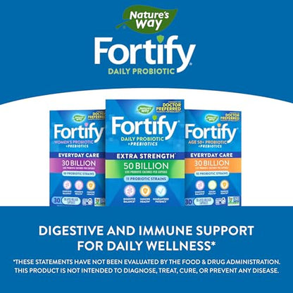 Nature's Way Fortify Probiotics for Women + Prebiotic, Digestive*, Immune*, and Vaginal Nature's WayBuy Supplements Australia