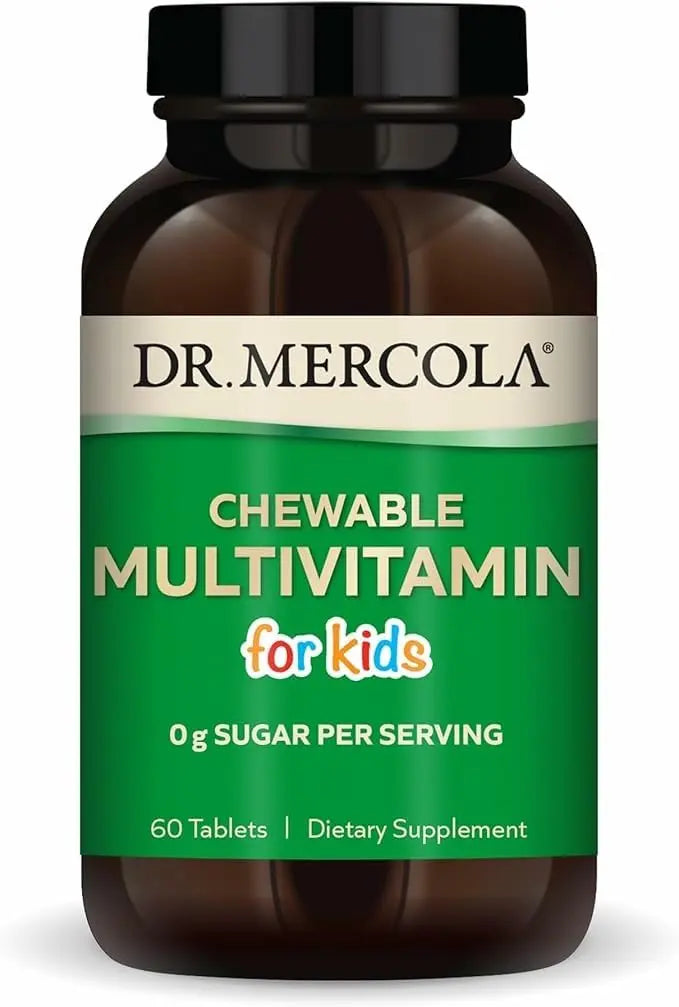 Dr. Mercola Chewable Multivitamin for Kids - 28 Vitamins & Minerals - 0g Sugar - Non-GMO, Gluten-Free & Soy-Free Dr. MercolaBuy Supplements Australia