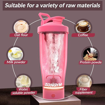 Electric Protein Shaker Bottle, 24 oz USB Rechargeable Blender Bottles, Shaker Bottles ZonGymBuy Supplements Australia