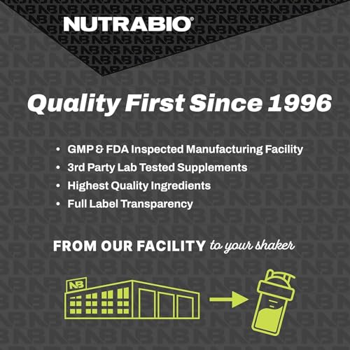 NutraBio Whey Protein Isolate Supplement – 25g of Protein Per Scoop with Complete NutraBioBuy Supplements Australia